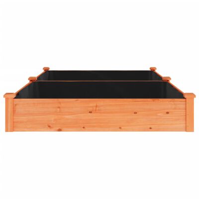 vidaXL Strat grădină înălțat cu căptușeală maro 240x120x25cm lemn brad