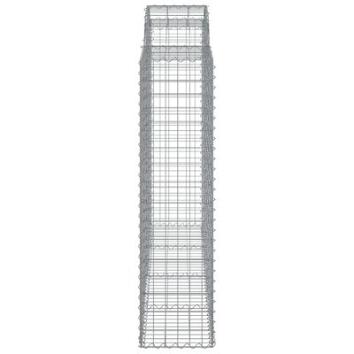 vidaXL Coșuri gabion arcuite 3 buc, 200x50x160/180 cm, fier galvanizat