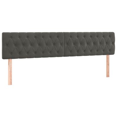 vidaXL Pat box spring cu saltea, gri închis, 120x190 cm, catifea