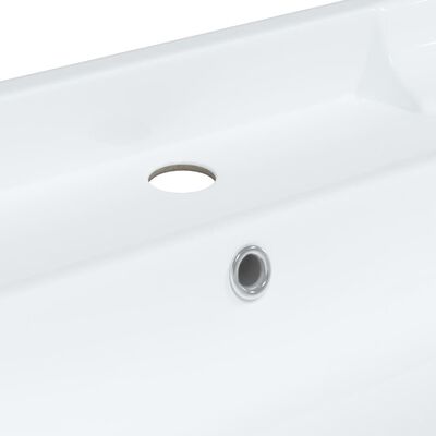 vidaXL Chiuvetă de baie albă 100x48x23 cm, ovală, ceramică