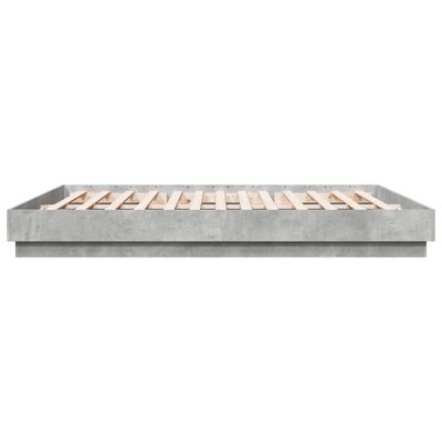 vidaXL Cadru de pat, gri beton, 180x200 cm, lemn prelucrat