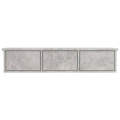 vidaXL Dulap de perete cu sertare, gri beton, 88x26x18,5 cm