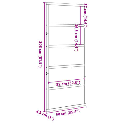 vidaXL Ușă de hambar, alb, 90x208 cm, lemn masiv de pin