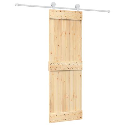 vidaXL Ușă glisantă cu set de feronerie 70x210 cm, lemn masiv de pin