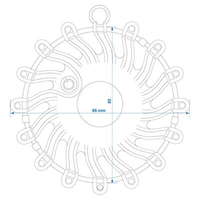 ProPlus Disc de avertizare 16 LED-uri portocaliu 540322