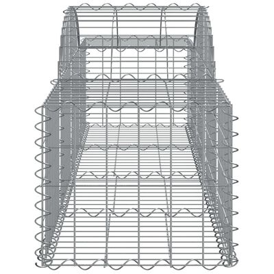 vidaXL Coșuri gabion arcuite 11 buc, 200x50x40/60 cm, fier galvanizat