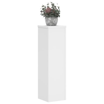 vidaXL Suporturi de plante, 2 buc., alb, 17x17x60 cm, lemn prelucrat