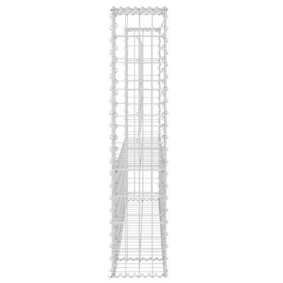 vidaXL Coș de gabion în formă de U, 2 stâlpi, 140x20x100 cm, fier