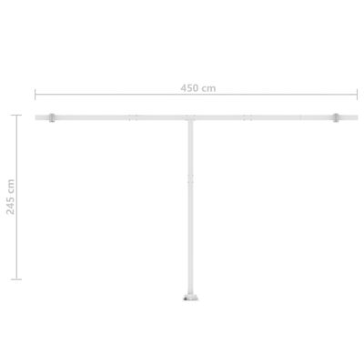 vidaXL Copertină retractabilă manual cu LED, crem, 500x350 cm