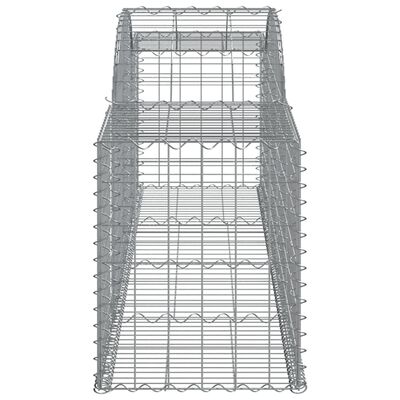 vidaXL Coșuri gabion arcuite 4 buc, 300x50x60/80 cm, fier galvanizat