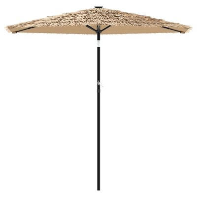 vidaXL Umbrelă soare de grădină cu stâlp din oțel, maro 223x223x213 cm