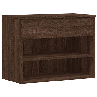 vidaXL Bancă pentru pantofi stejar maro 60x30x45 cm lemn prelucrat