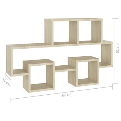 vidaXL Raft de perete în formă de mașină stejar sonoma 82x15x51cm PAL