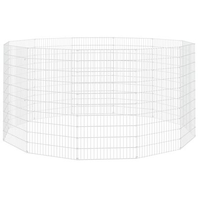 vidaXL Adăpost pentru animale cu 12 panouri, 54x100 cm fier galvanizat