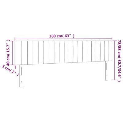 vidaXL Tăblii de pat, 2 buc, albastru, 80x5x78/88 cm, textil