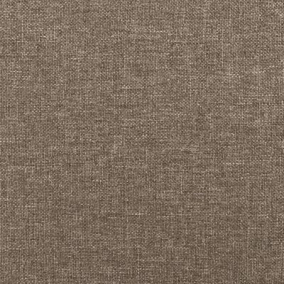 vidaXL Pat cu arcuri, saltea și LED, gri taupe, 120x190 cm, textil