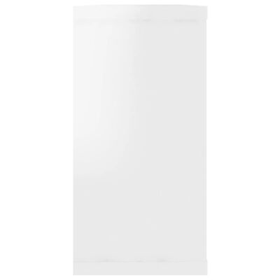 vidaXL Rafturi de perete cub, 4 buc., alb extralucios, 100x15x30 cm, PAL