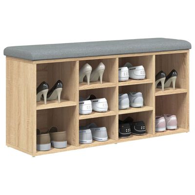 vidaXL Bancă pentru pantofi stejar sonoma 102x32x50 cm lemn prelucrat