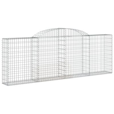 vidaXL Coșuri gabion arcuite 4 buc, 300x30x100/120 cm fier galvanizat