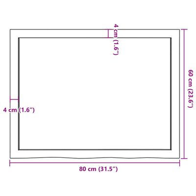 vidaXL Raft de perete maro deschis 80x60x(2-4) cm lemn stejar tratat