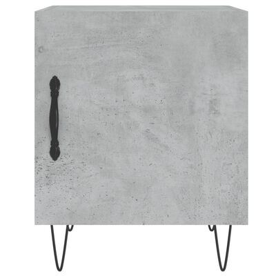 vidaXL Noptiere, 2 buc., gri beton, 40x40x50 cm, lemn compozit