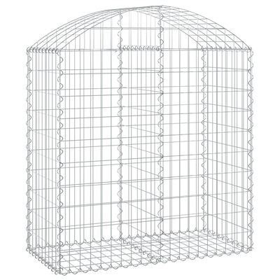 vidaXL Coș gabion arcuit, 100x50x100/120 cm, fier galvanizat