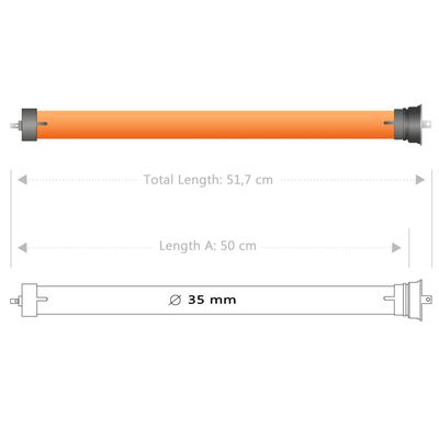 vidaXL Motoare tubulare, 2 buc., 10 Nm