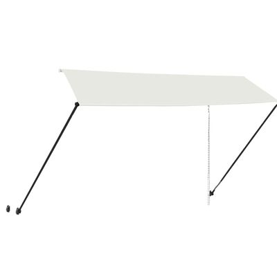 vidaXL Copertină retractabilă cu LED, crem, 350 x 150 cm