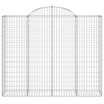 vidaXL Coșuri gabion arcuite 4 buc, 200x50x160/180 cm, fier galvanizat