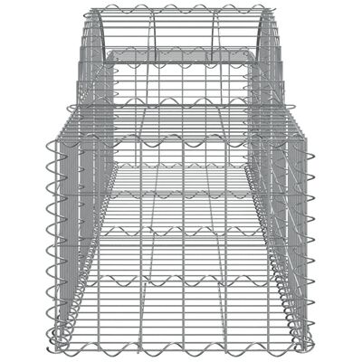 vidaXL Coșuri gabion arcuite 9 buc, 200x50x40/60 cm, fier galvanizat