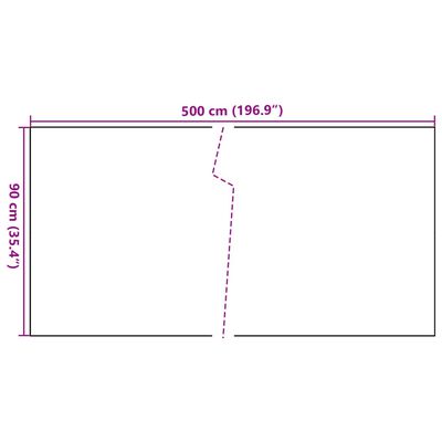 vidaXL Paravan Balcon Alb 500x90 cm Poly Rattan