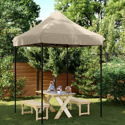 vidaXL Cort de petrecere pliabil Pop-Up, taupe, 200x200x306 cm