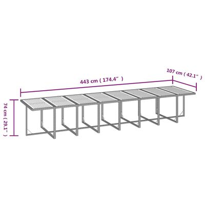 vidaXL Set mobilier de grădină cu perne, 21 piese, negru, poliratan