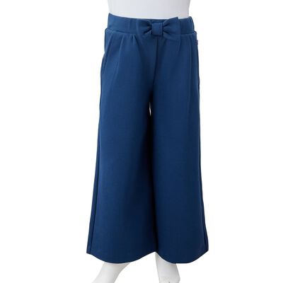 Pantaloni pentru copii cu picioare largi, bleumarin, 140