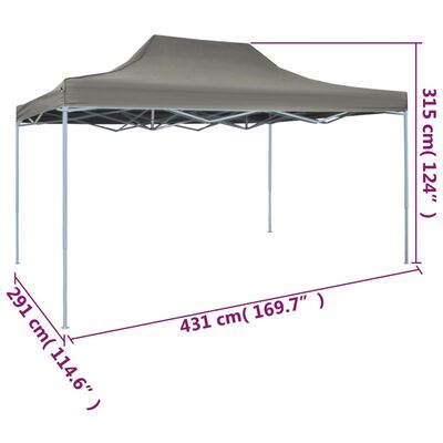 vidaXL Cort pliabil pop-up, antracit, 3 x 4,5 m