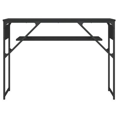 vidaXL Măsuță consolă cu raft negru 105x30x75 cm lemn prelucrat