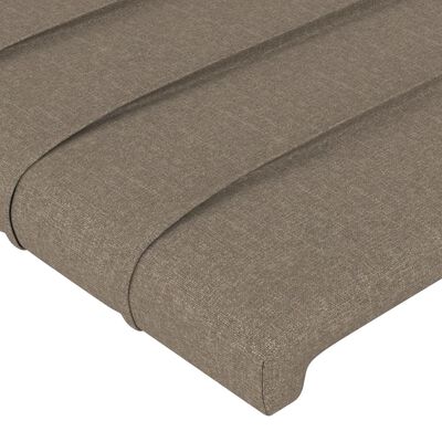 vidaXL Tăblie de pat cu LED, gri taupe, 90x5x78/88 cm, textil