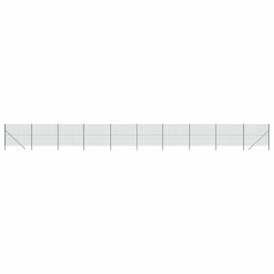 vidaXL Gard plasă de sârmă, verde, 1,4x25 m, oțel galvanizat