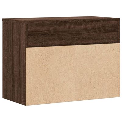 vidaXL Bancă pentru pantofi stejar maro 60x30x45 cm lemn prelucrat