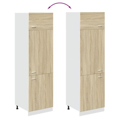 vidaXL Dulap pentru frigider, stejar Sonoma, 60 x 57 x 207 cm, PAL