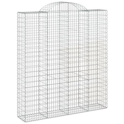 vidaXL Coșuri gabion arcuite, 11 buc 200x50x220/240cm, fier galvanizat