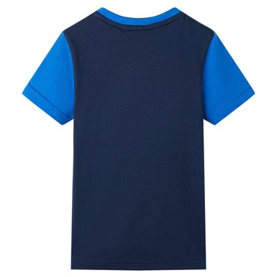 Tricou pentru copii, albastru și bleumarin, 128