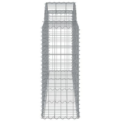 vidaXL Coșuri gabion arcuite 7 buc, 200x50x100/120 cm, fier galvanizat