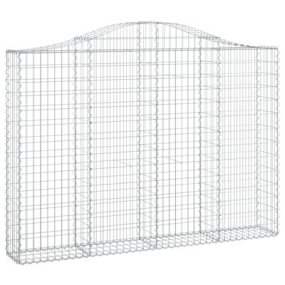 vidaXL Coșuri gabion arcuite 4 buc, 200x30x140/160cm, fier galvanizat