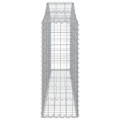 vidaXL Coșuri gabion arcuite 7 buc, 200x30x80/100cm, fier galvanizat