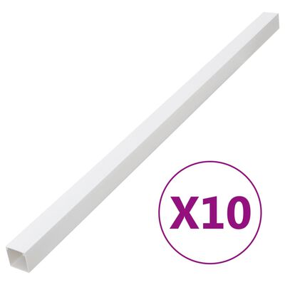 vidaXL Șine de cabluri, 100x40 mm, 10 m, PVC