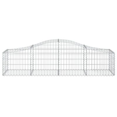 vidaXL Coșuri gabion arcuite 30 buc, 200x50x40/60 cm, fier galvanizat