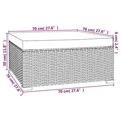 vidaXL Set mobilier de grădină cu perne, 8 piese, negru, poliratan