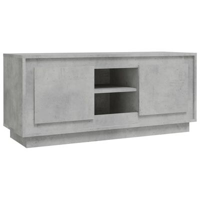 vidaXL Comodă TV, gri beton, 102x35x45 cm, lemn prelucrat