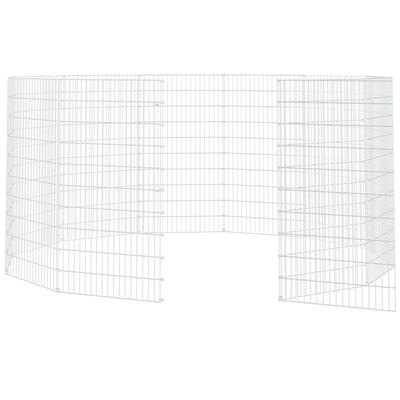 vidaXL Adăpost pentru animale cu 12 panouri, 54x100 cm fier galvanizat